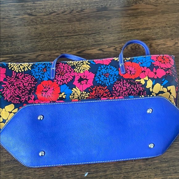 Nine West Blue and Pink Floral Tote Bag - Picture 4 of 8